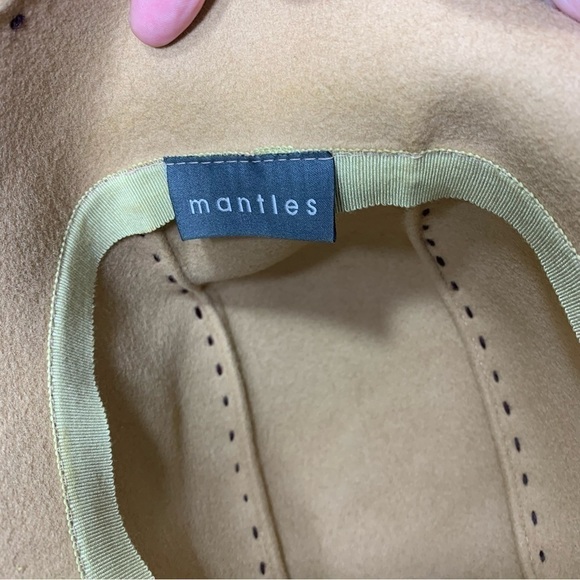 MANTLES Bucket Hat One Size Tan Brown Stitched Details Cloche Minimalist Neutral - Picture 7 of 10